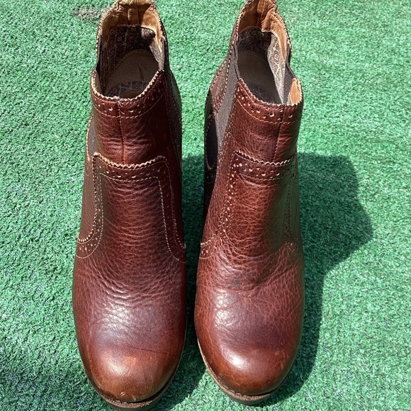 SPERRY TOP-SIDER Claremont Chelsea Maroon / Brown Size 7 Chunky Ankle Boots - Picture 4 of 8